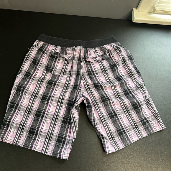 ZOEY & BETH (L) Pink Black Silver Pull On Shorts Plaid Preppy Grudge Skater Y2K - Picture 2 of 10